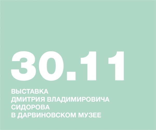 ВЫСТАВКА ДМИТРИЯ ВЛАДИМИРОВИЧА СИДОРОВА В ДАРВИНОВСКОМ МУЗЕЕ