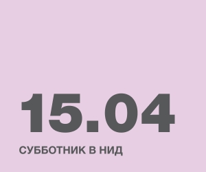 Субботник в НИД