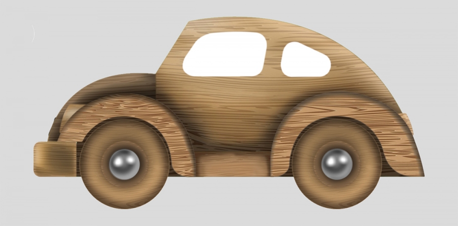 Стилизация автомобиля Volkswagen (игрушка)
