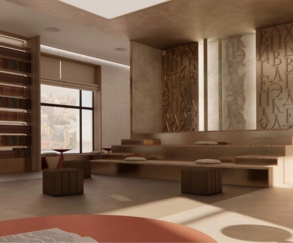 СТУДЕНТКА НИД, КОРОЛЕВА ЯНА, СОЗДАЛА ПРОЕКТ ИНТЕРЬЕРОВ ЦЕНТРА СЛАВЯНСКИХ КУЛЬТУР ПРИ БИБЛИОТЕКЕ ИНОСТРАННОЙ ЛИТЕРАТУРЫ ИМ. М. И. РУДОМИНО В Г. МОСКВЕ