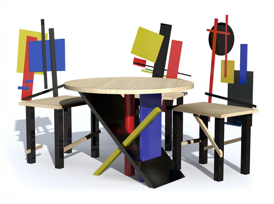 Проект комплекта мебели «Супрематизм»